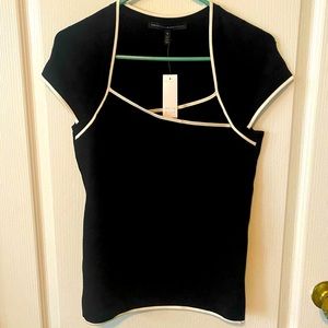 NWT White House Black Market brand size M black shirt